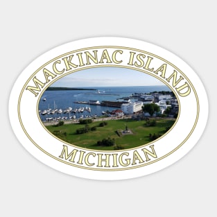 Mackinac Island Harbor in Michigan Sticker